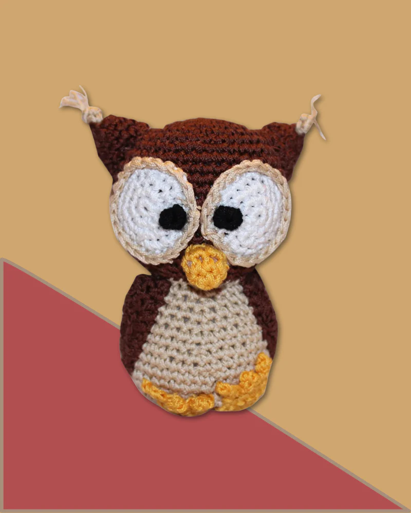 Hootie The Owl Organic Knit Dog Toy - Image 2