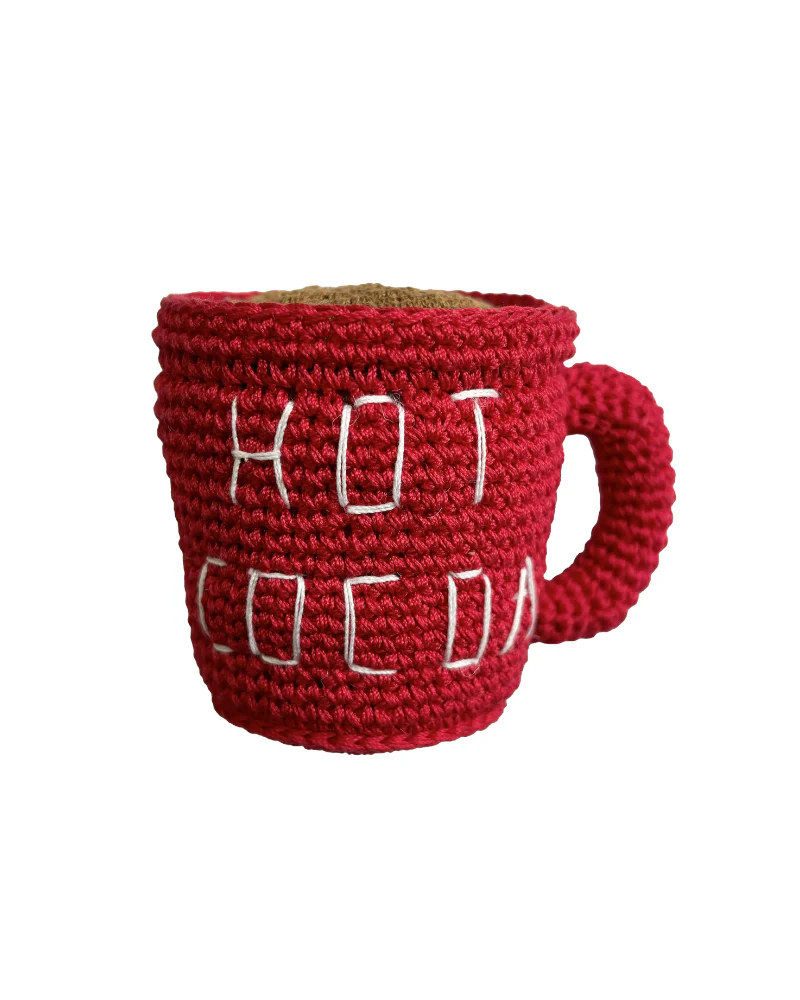 Hot Cocoa Organic Knit Dog Toy - Image 2