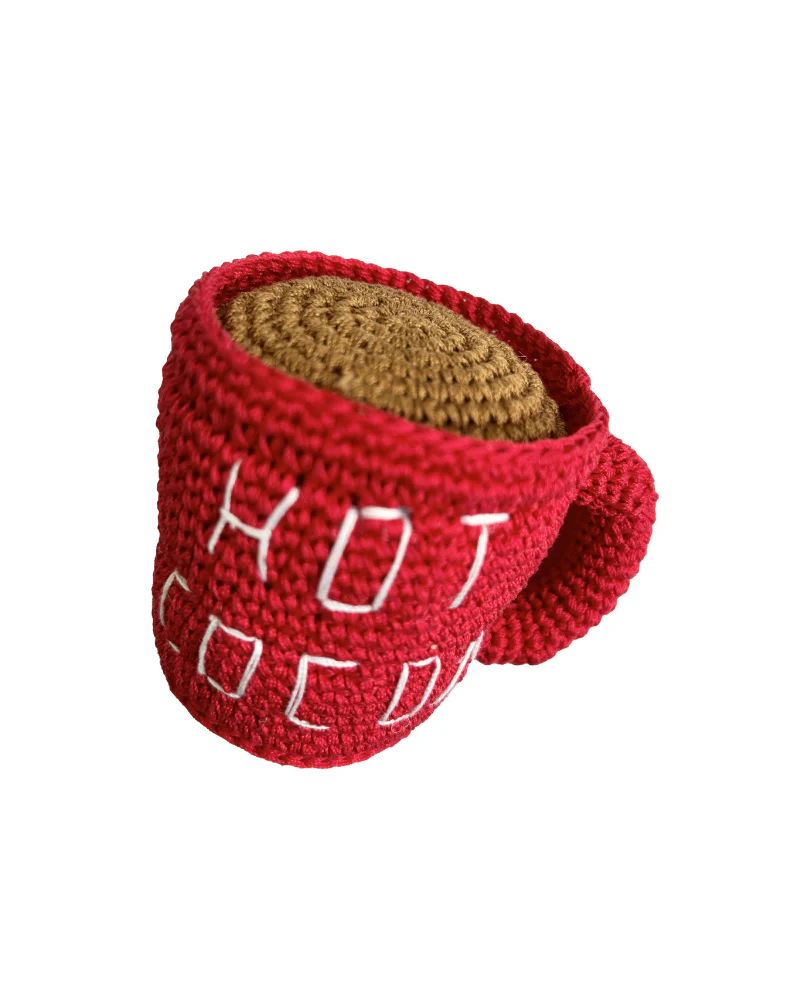Hot Cocoa Organic Knit Dog Toy - Image 3