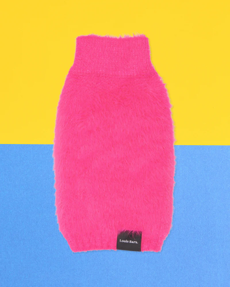 Hot Pink Fluffy Dog Sweater (FINAL SALE) - Image 2