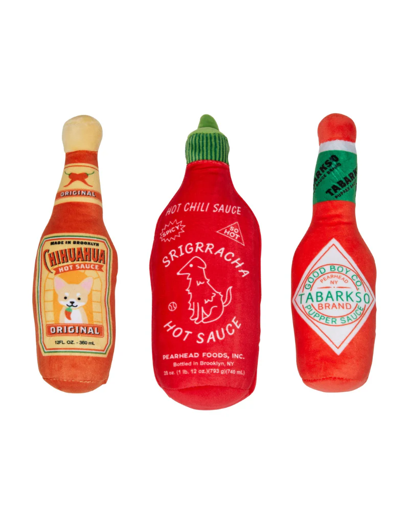 Hot Pupper Sauce Squeaky Plush Dog Toy (3-Piece Set) - Image 5