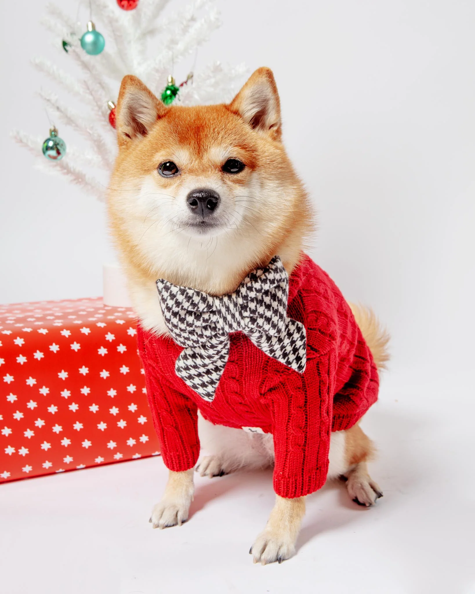 Houndstooth Flannel Lady Dog Bow - Image 4