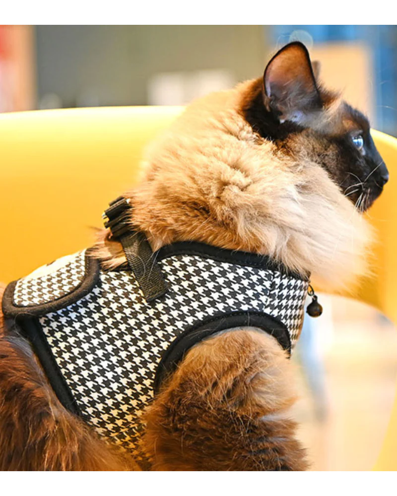 Houndstooth Step-In Cat Harness (FINAL SALE) - Image 5