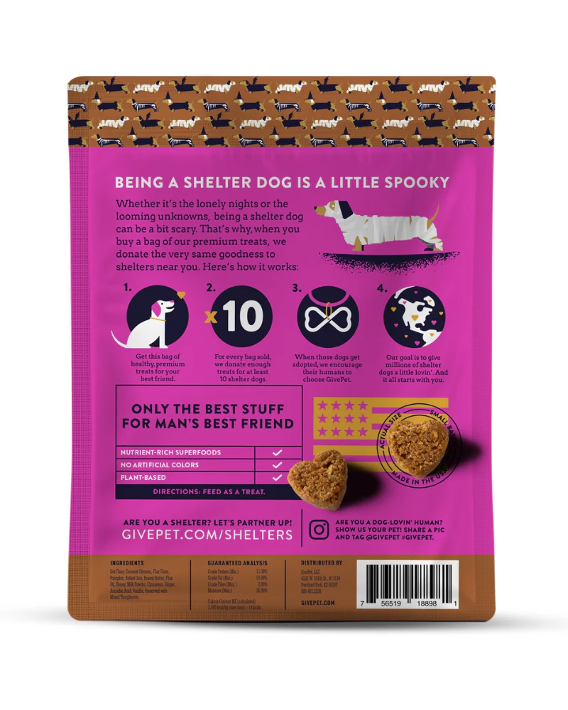 Howl-O-Ween Pumpkin & PB Soft Dog Treats (Made in the USA) - Image 3
