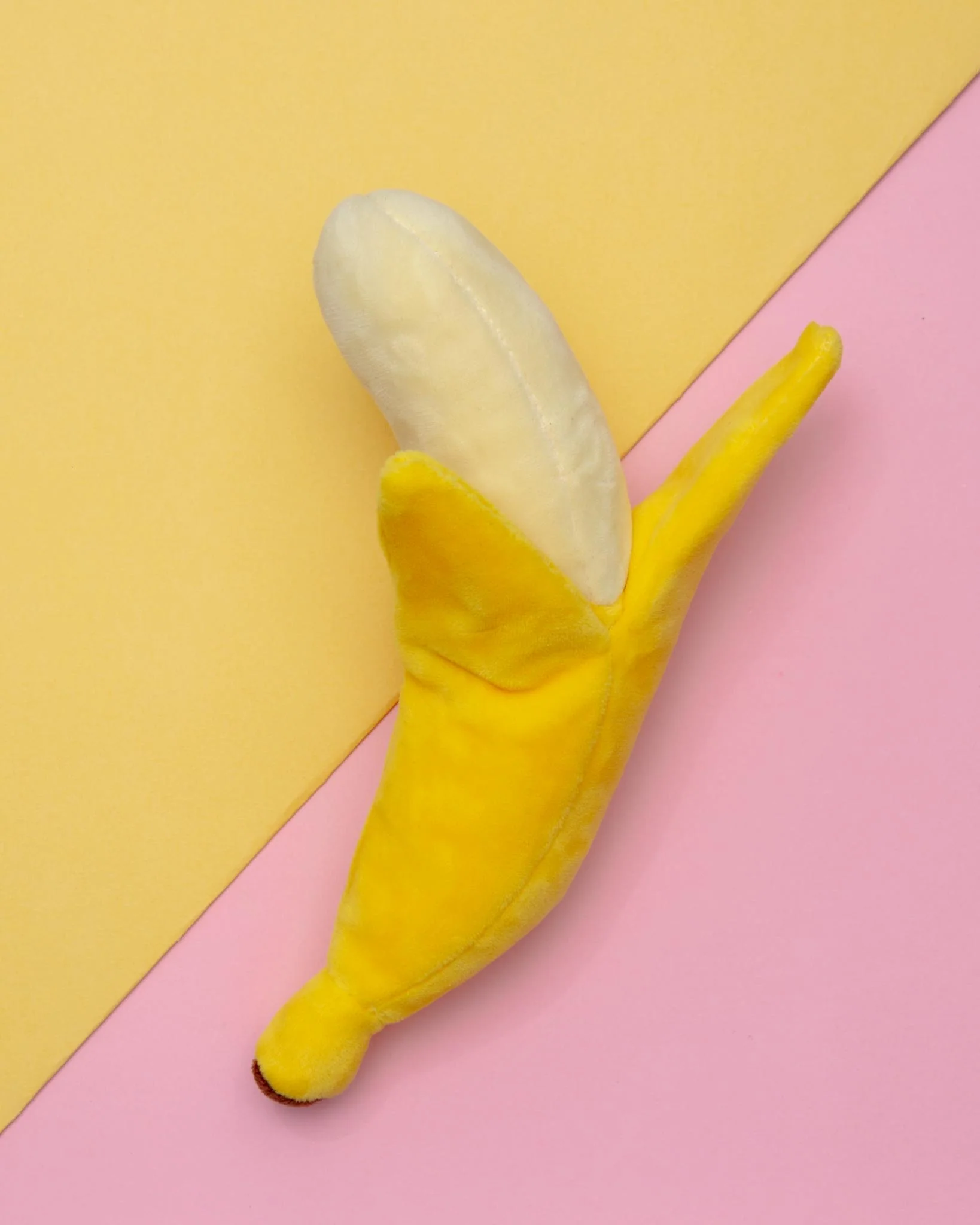 Crinkly Banana Dog Toy