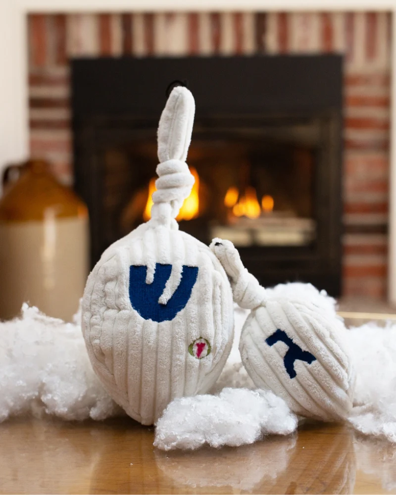 Plush Hanukkah Dreidel Dog Toy