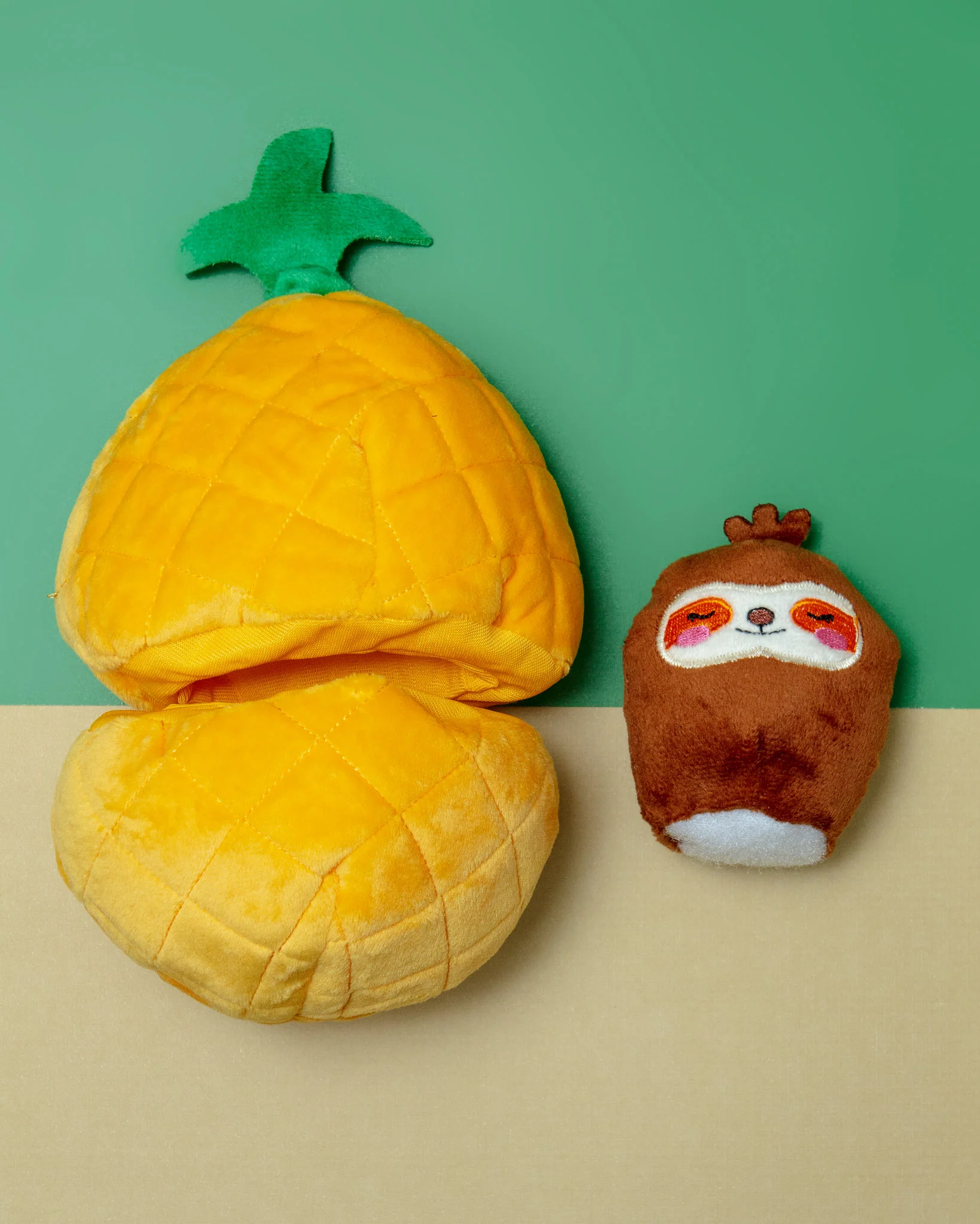 Pineapple Sloth Interactive Squeaky Toy << FINAL SALE >>