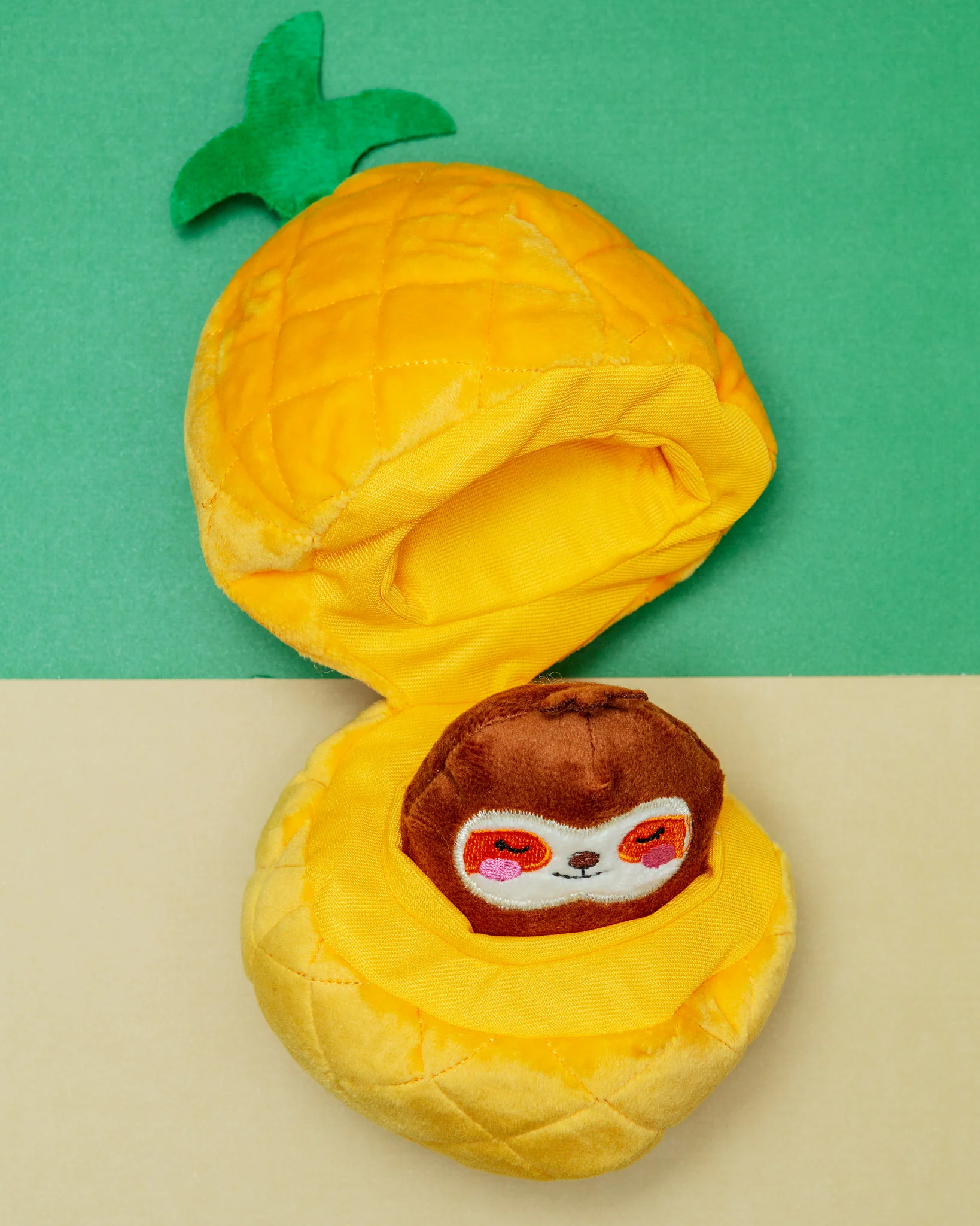 Pineapple Sloth Interactive Squeaky Toy << FINAL SALE >> - Image 2