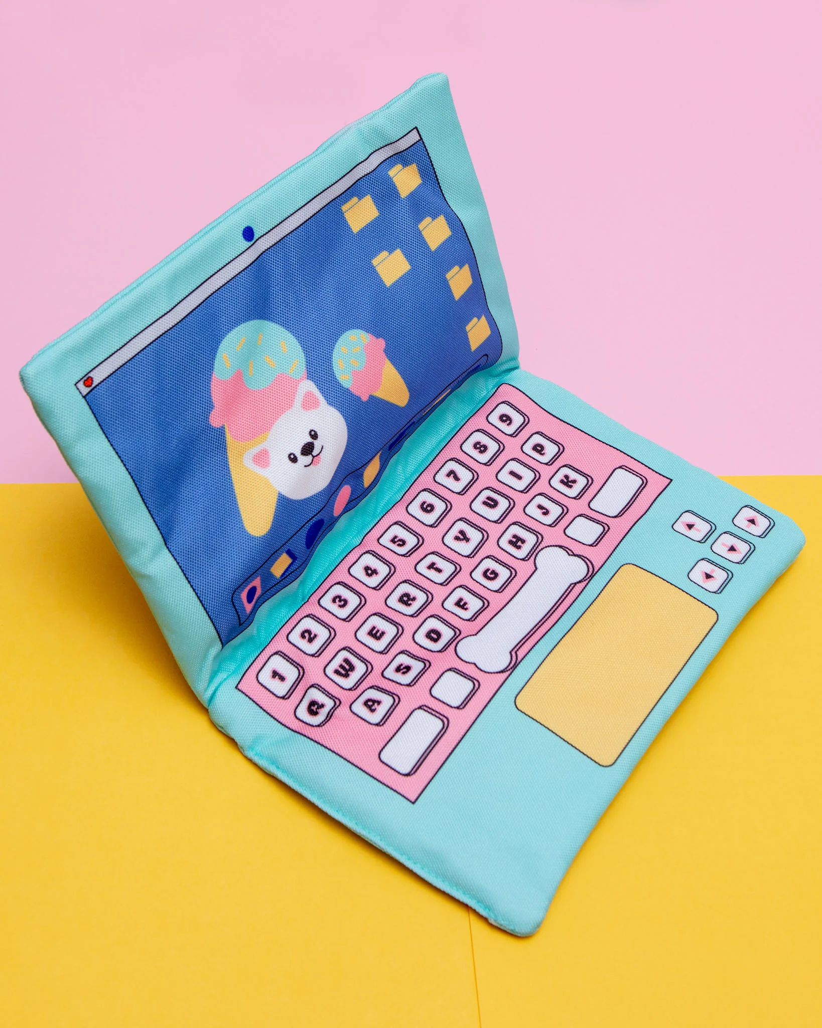 Laptop Crinkle & Squeak Dog Toy