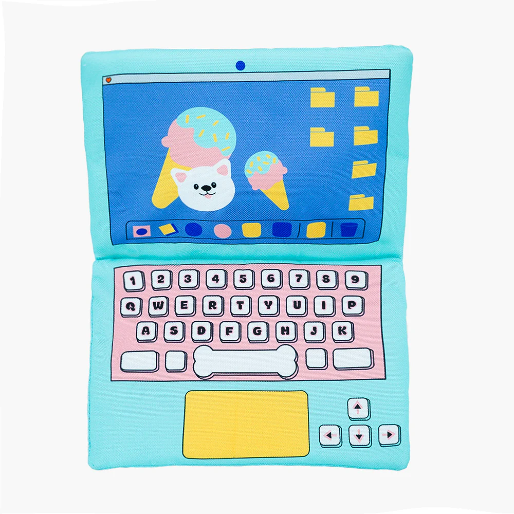 Laptop Crinkle & Squeak Dog Toy - Image 4