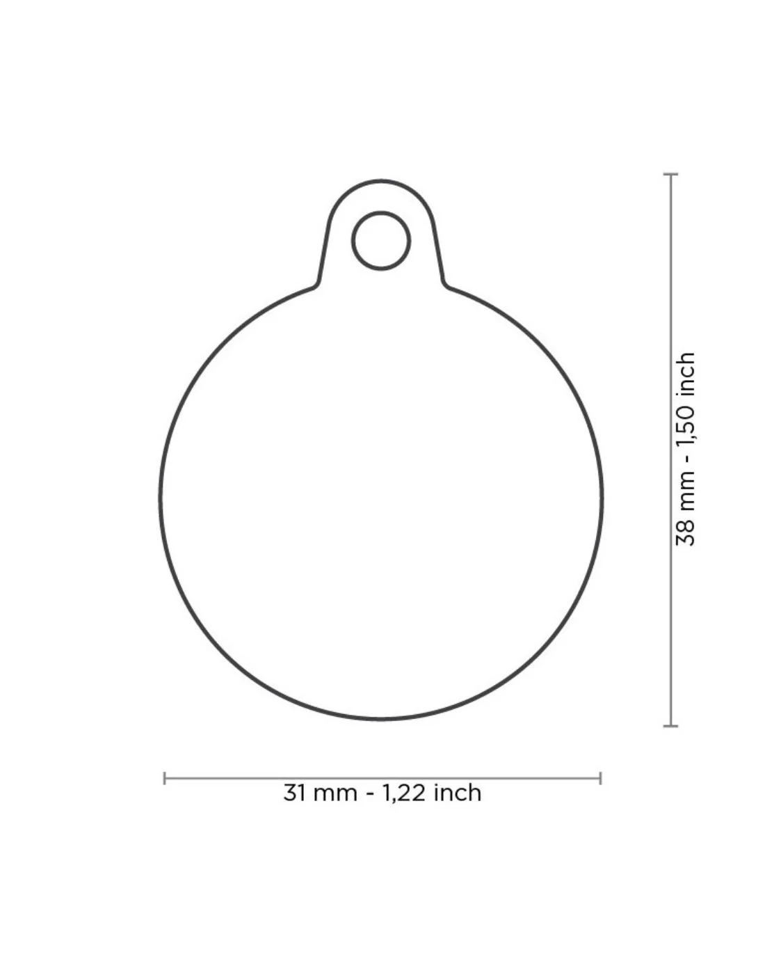 Hushtag Circle Custom Pet ID Tag - Image 3