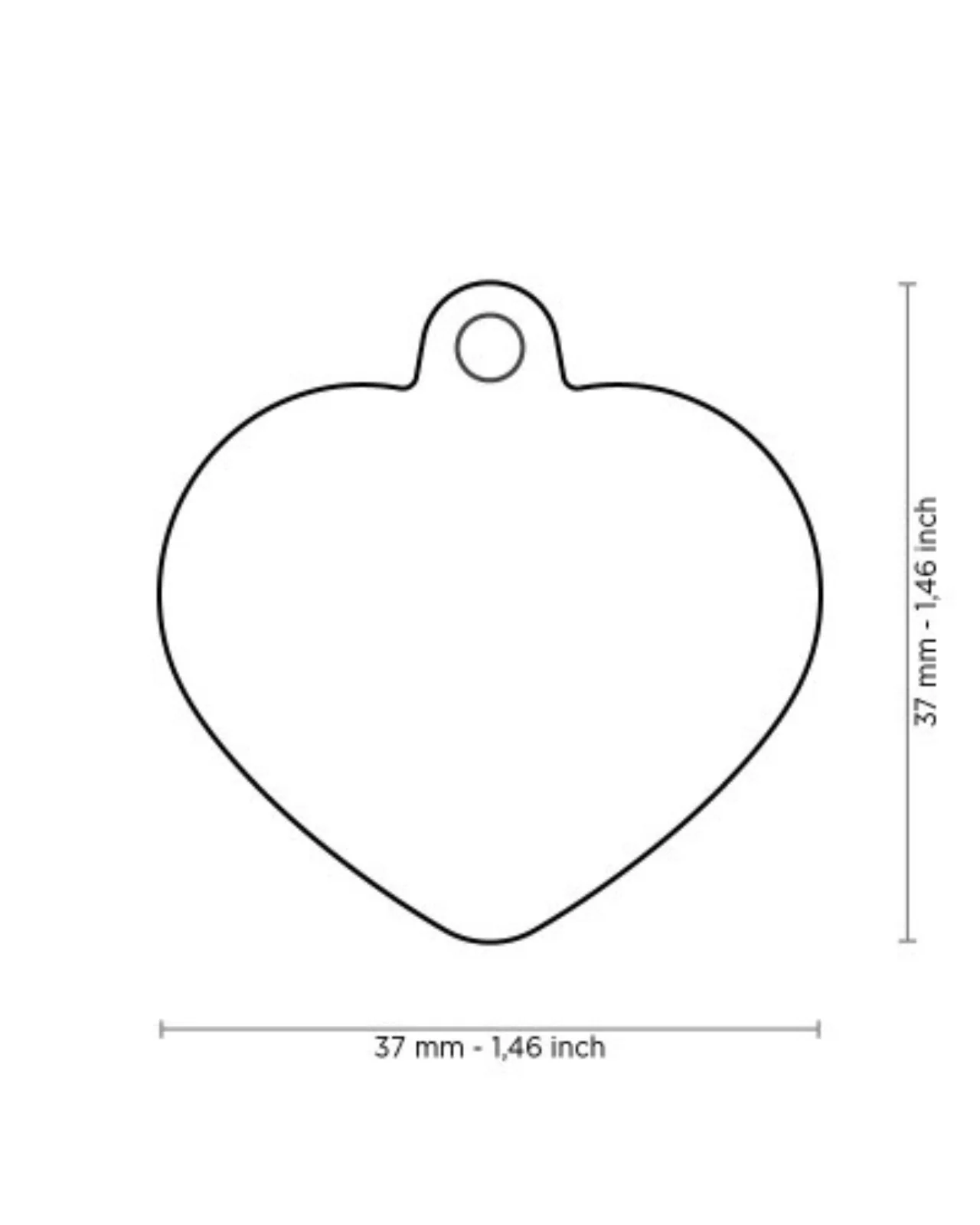 Hushtag Pink Aluminum Heart Custom Pet ID Tag - Image 4
