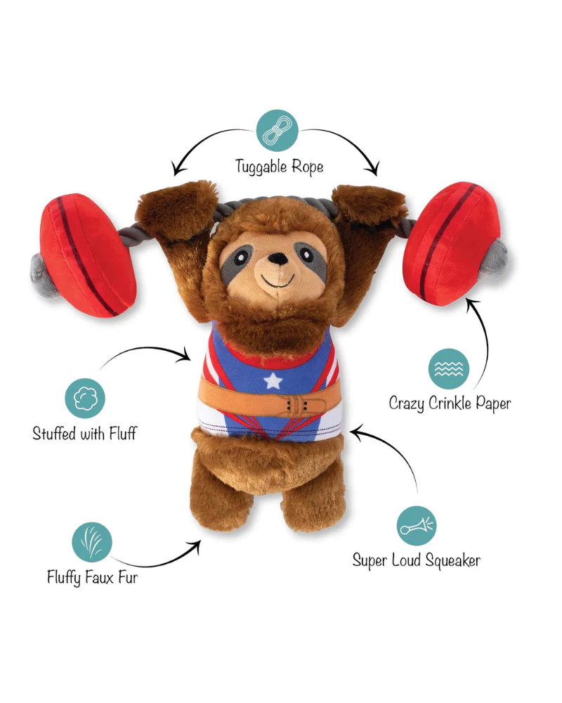 Hustle For That Muscle Speaky Plush Dog Toy (FINAL SALE) - Image 4