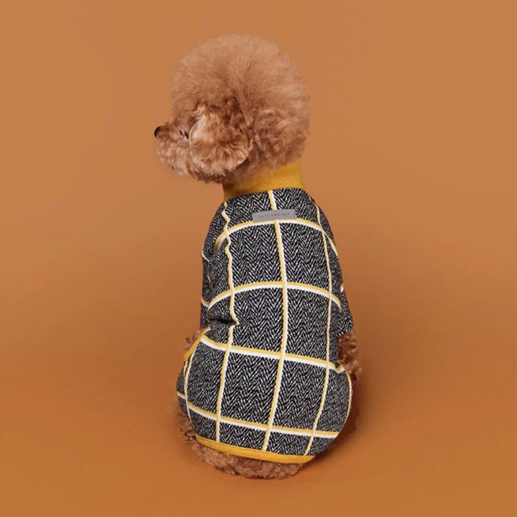 HUTS & BAY | Check Onesie in Mustard - Image 2