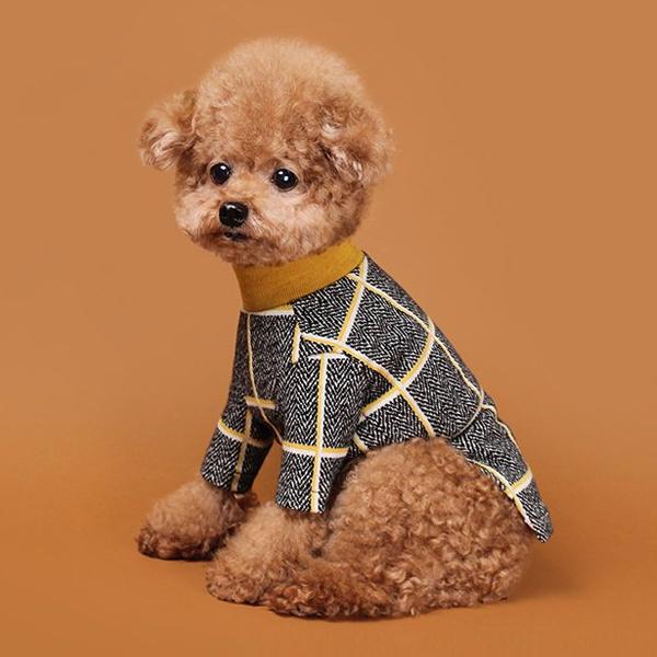 HUTS & BAY | Check T Shirt in Mustard - Image 2