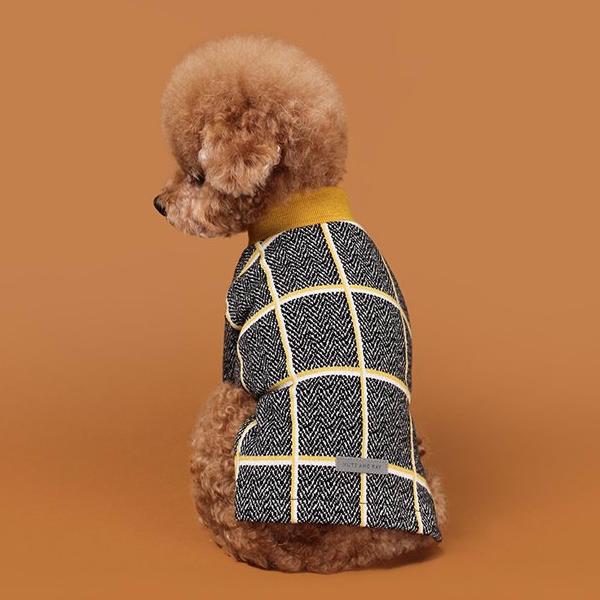 HUTS & BAY | Check T Shirt in Mustard - Image 3