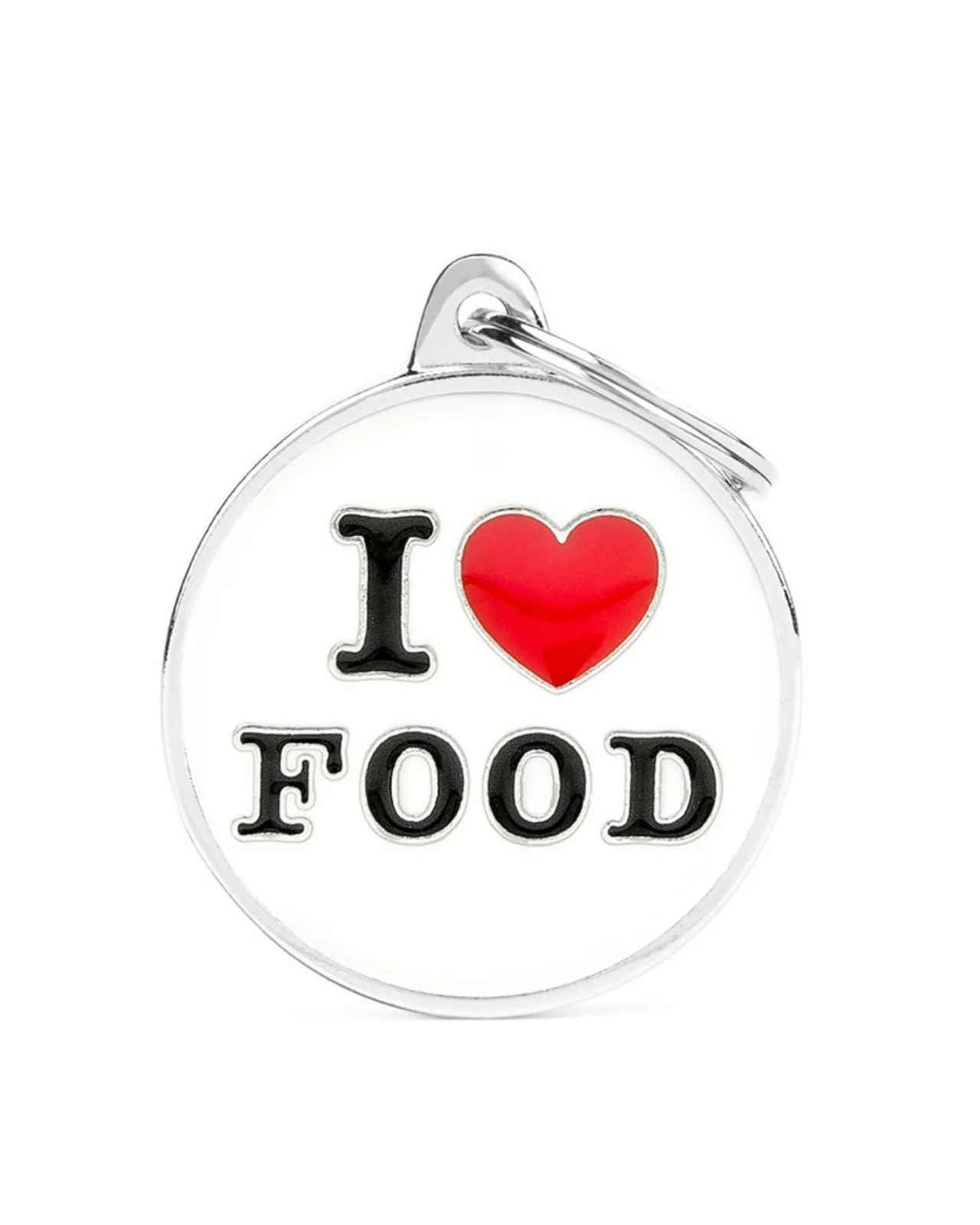 I Love Food! Custom Circle Pet ID Tag - Image 3