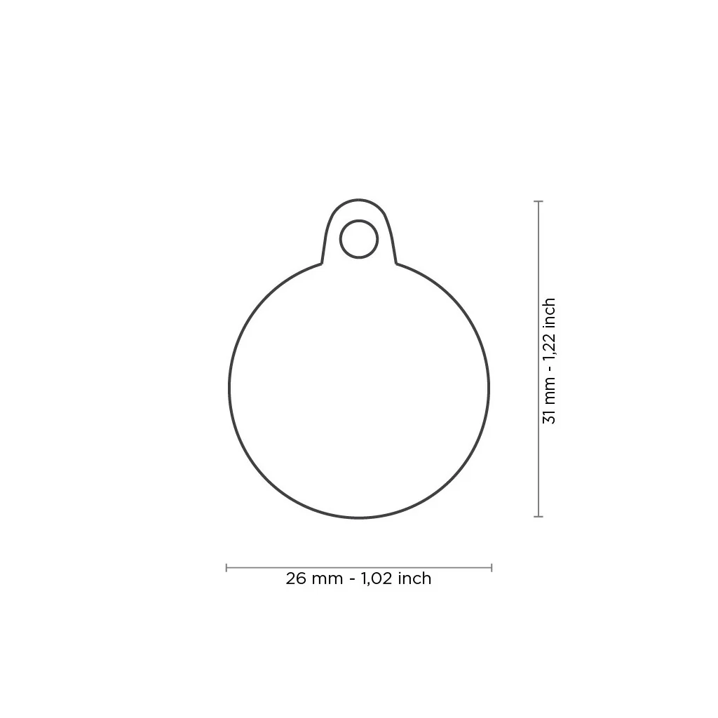 I Love Mom Custom Circle Pet ID Tag - Image 5