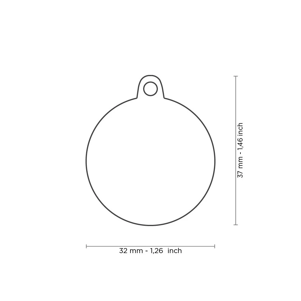I Love Mom Custom Circle Pet ID Tag - Image 7
