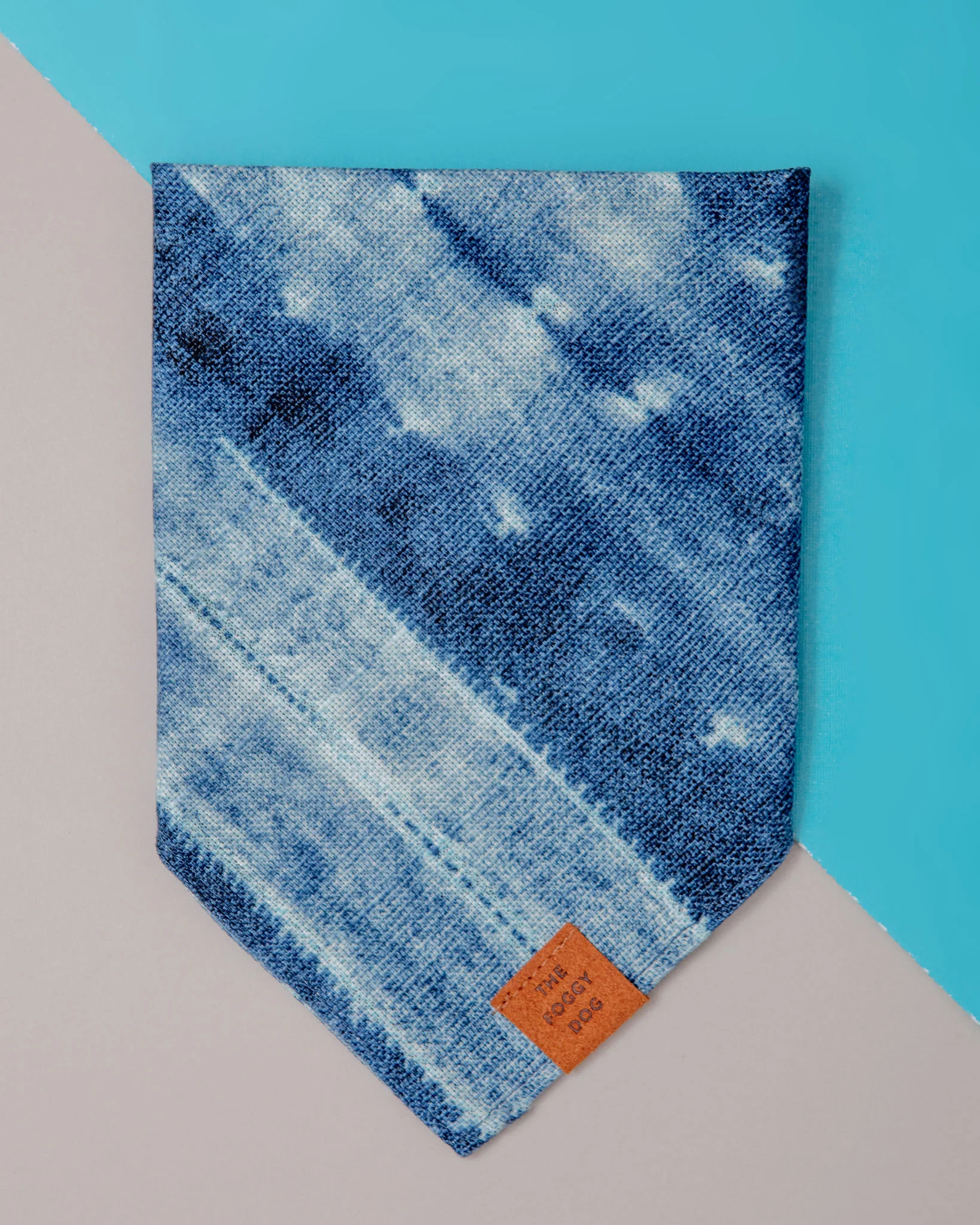 Indigo Mud Cloth Dog Bandana<br>(Made in the USA)