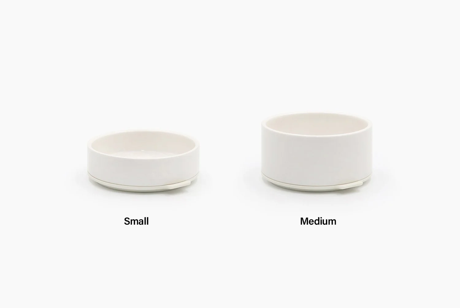 Ceramic & Silicone Pudding Dog Bowl in White (FINAL SALE) - Image 2