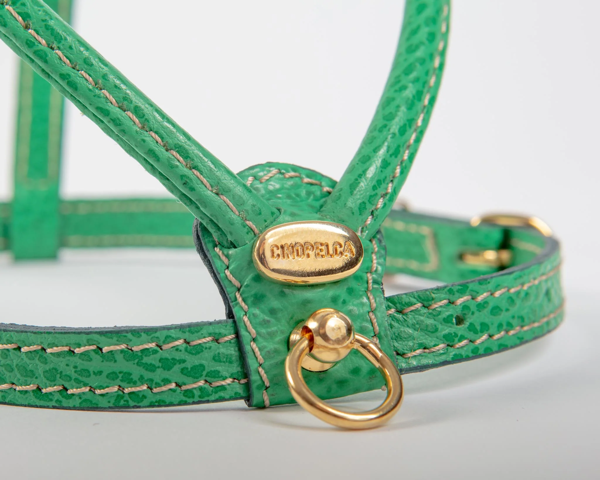 Italian Leather Dog Harness in Green (FINAL SALE) - Image 4