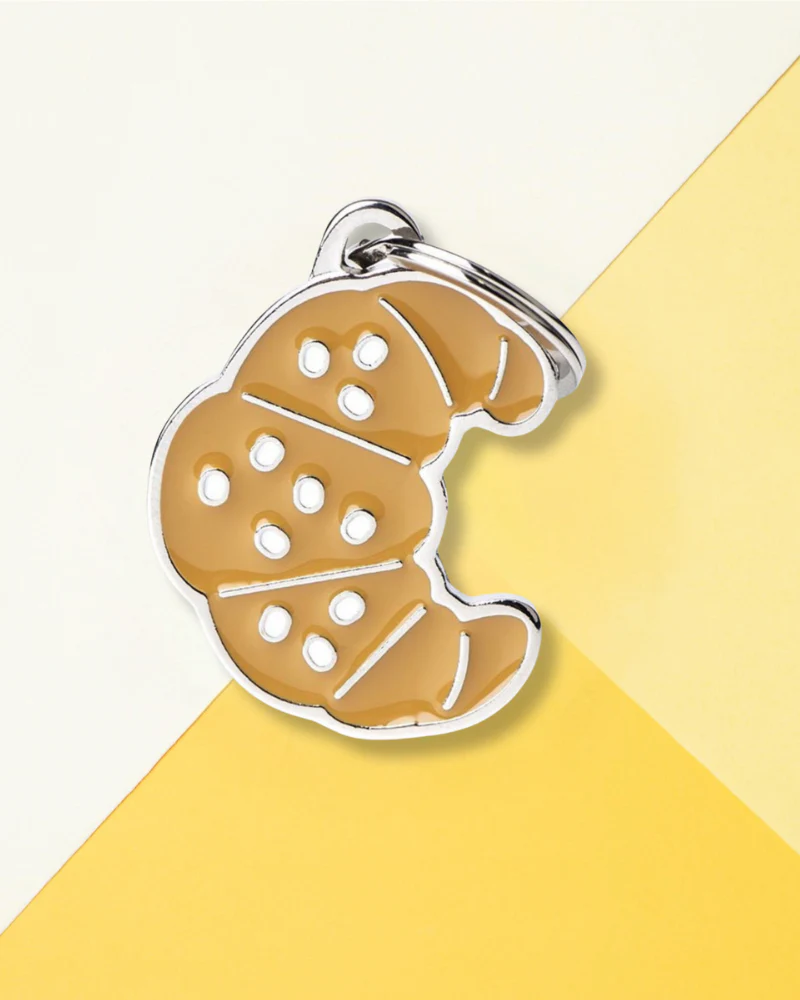 J'Adore Croissants Custom Pet ID Tag
