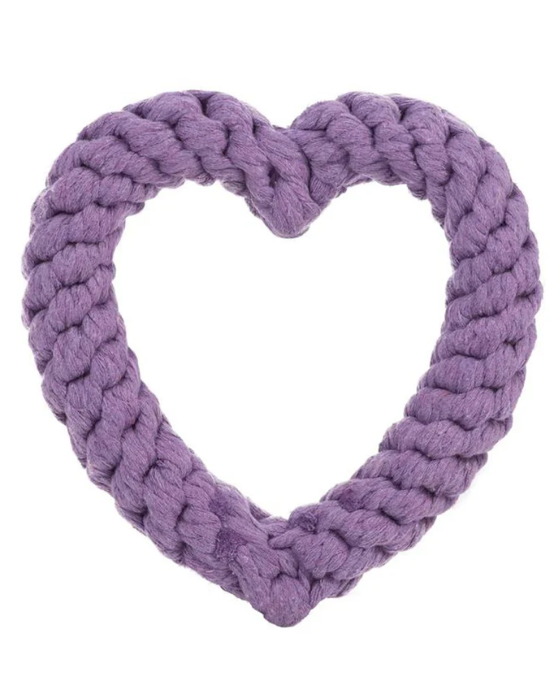 Heart Rope Toy in Purple (7") - Image 2