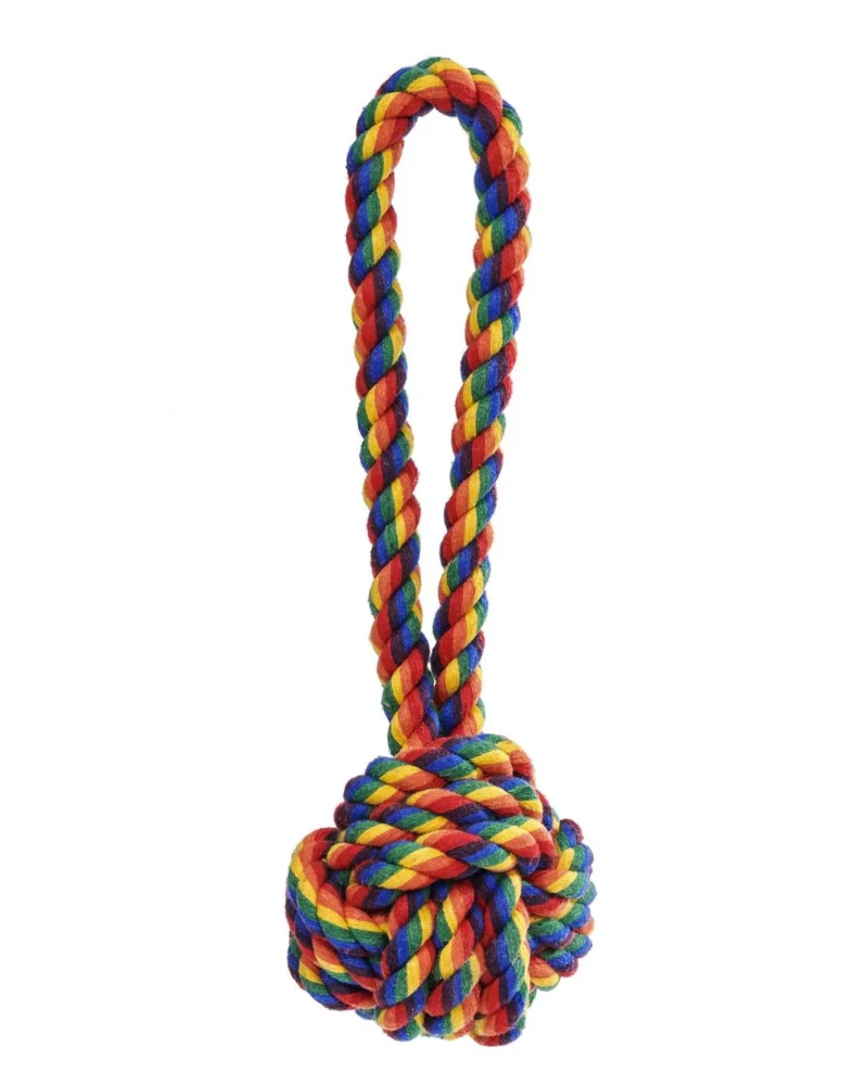 Rainbow Celtic Knot Rope Dog Toy - Image 3