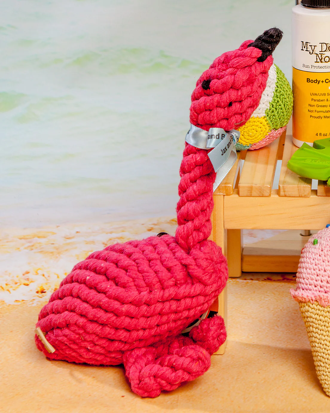 Flamingo Rope Dog Toy - Image 2