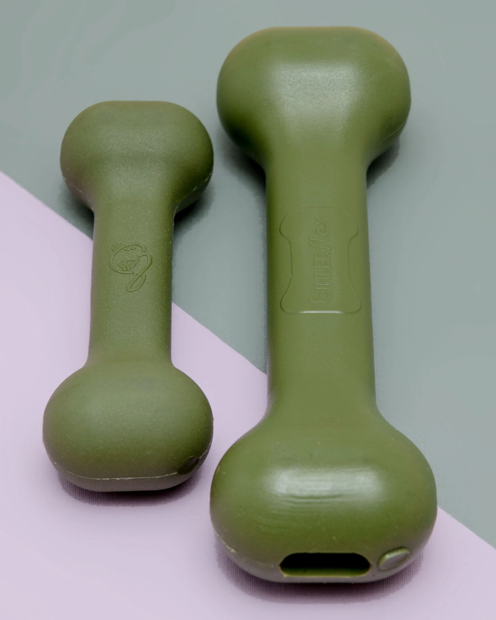 The Perfect Bone Dog Toy in Olive Green (Made in the USA) - Image 2