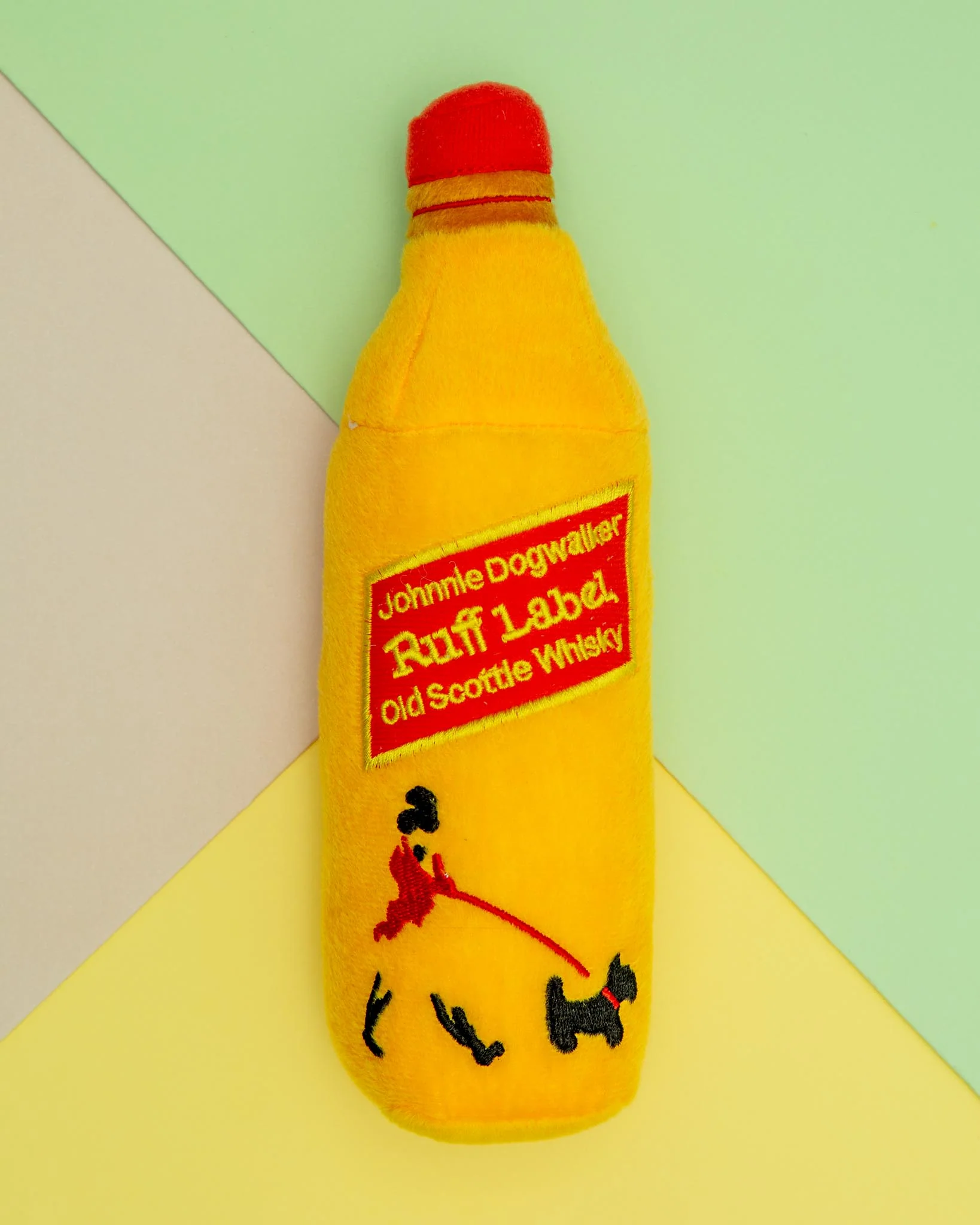 Johnnie Dogwalker Ruff Label Squeaky Plush Dog Toy