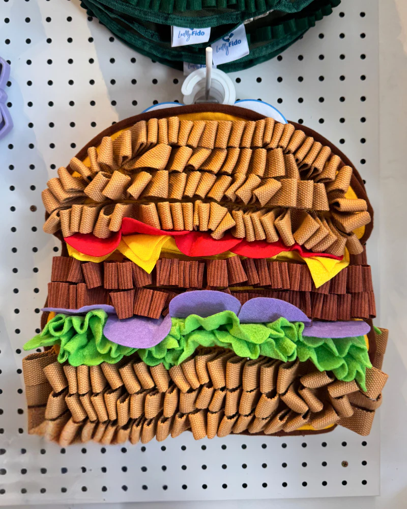 Juicy Hamburger Interactive Snuffle Dog Toy - Image 2
