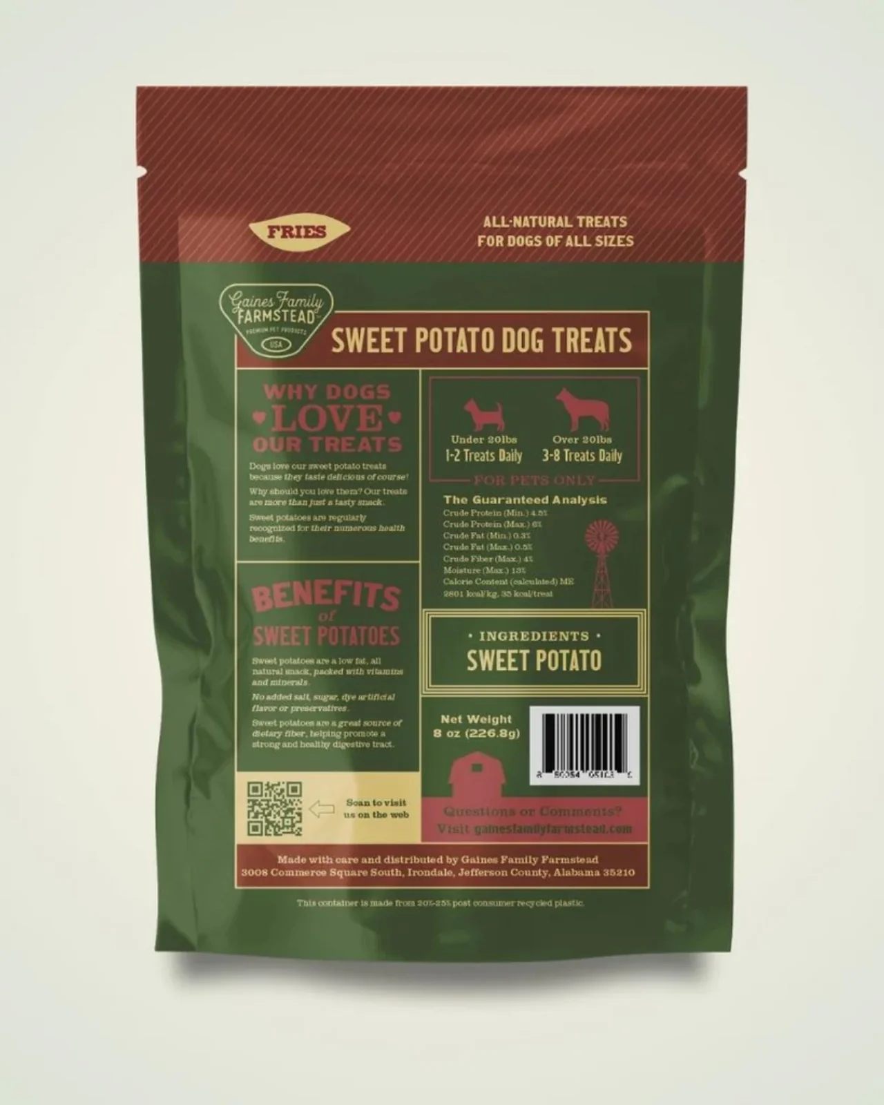 Jumbo Sweet Potato Fries Dog Treats - Image 3