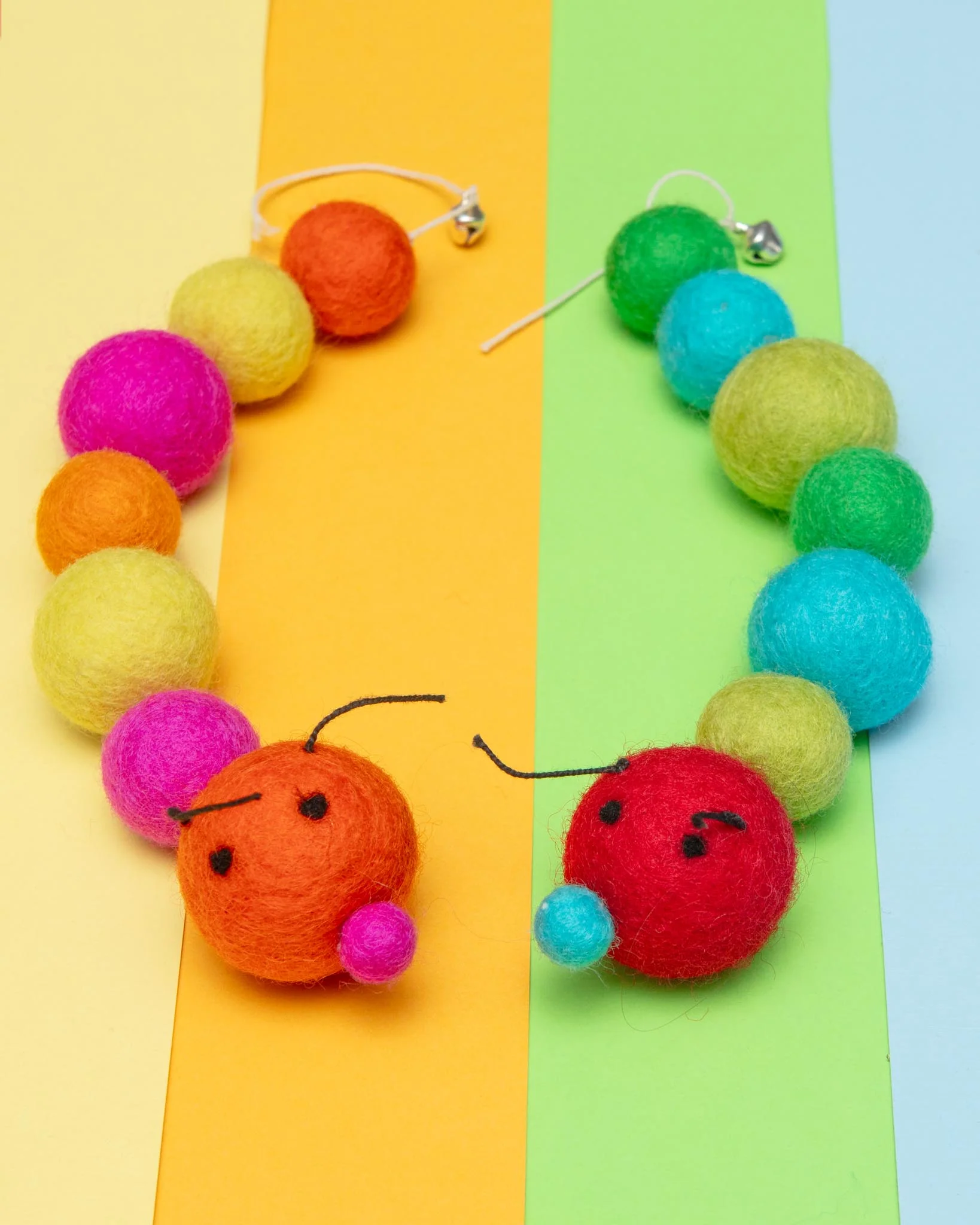 Kat the Caterpillar Wool Cat Toy - Image 2