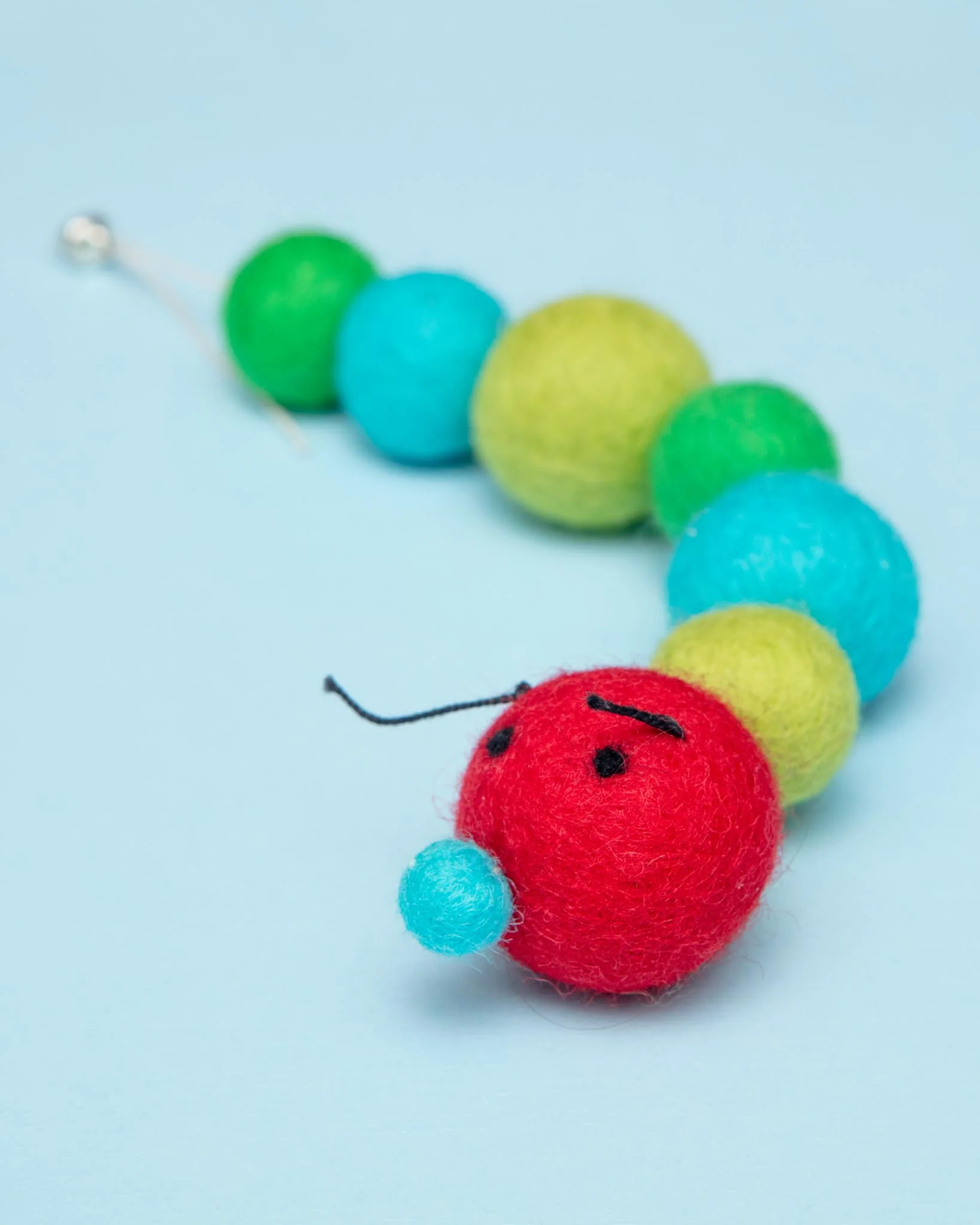 Kat the Caterpillar Wool Cat Toy - Image 3