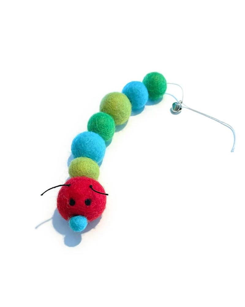 Kat the Caterpillar Wool Cat Toy - Image 6