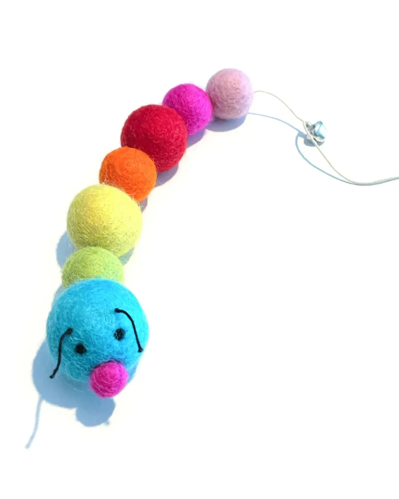 Kat the Caterpillar Wool Cat Toy - Image 7