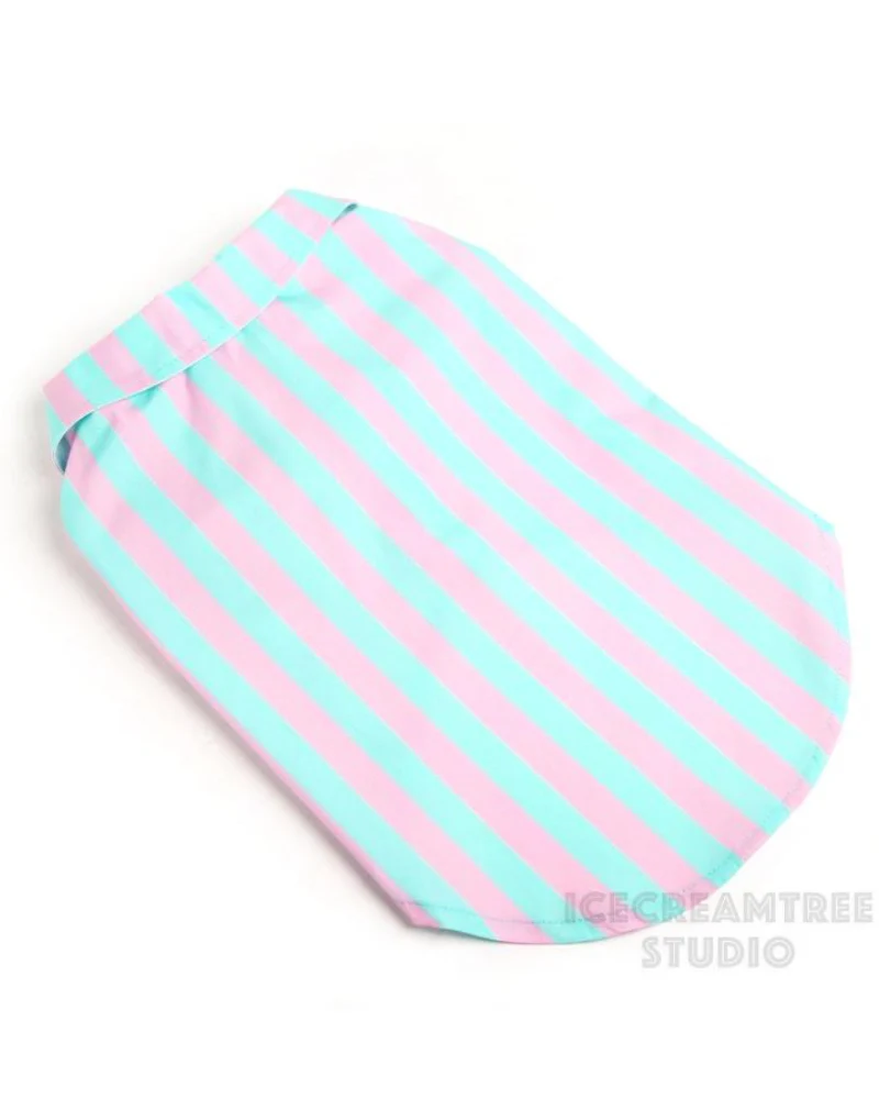 Stripey Poolside Button-Down Dog Shirt (Made in the USA) (FINAL SALE) - Image 6