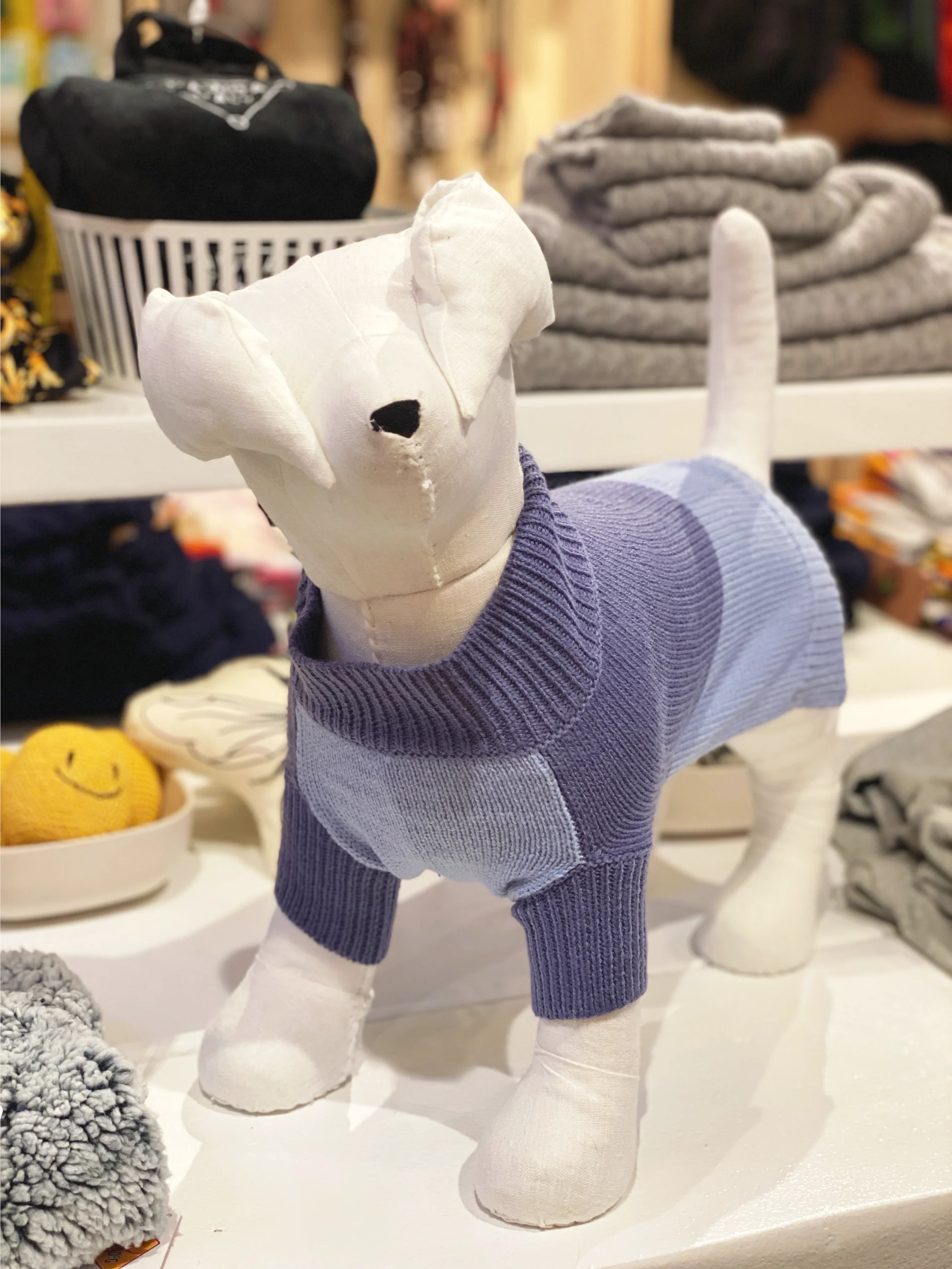 Colorblock Knit Dog Sweater in 2-Tone Blue<br>((FINAL SALE)) - Image 7