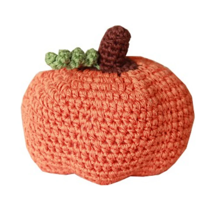 Fall Pumpkin Organic Knit Dog Toy (FINAL SALE) - Image 2