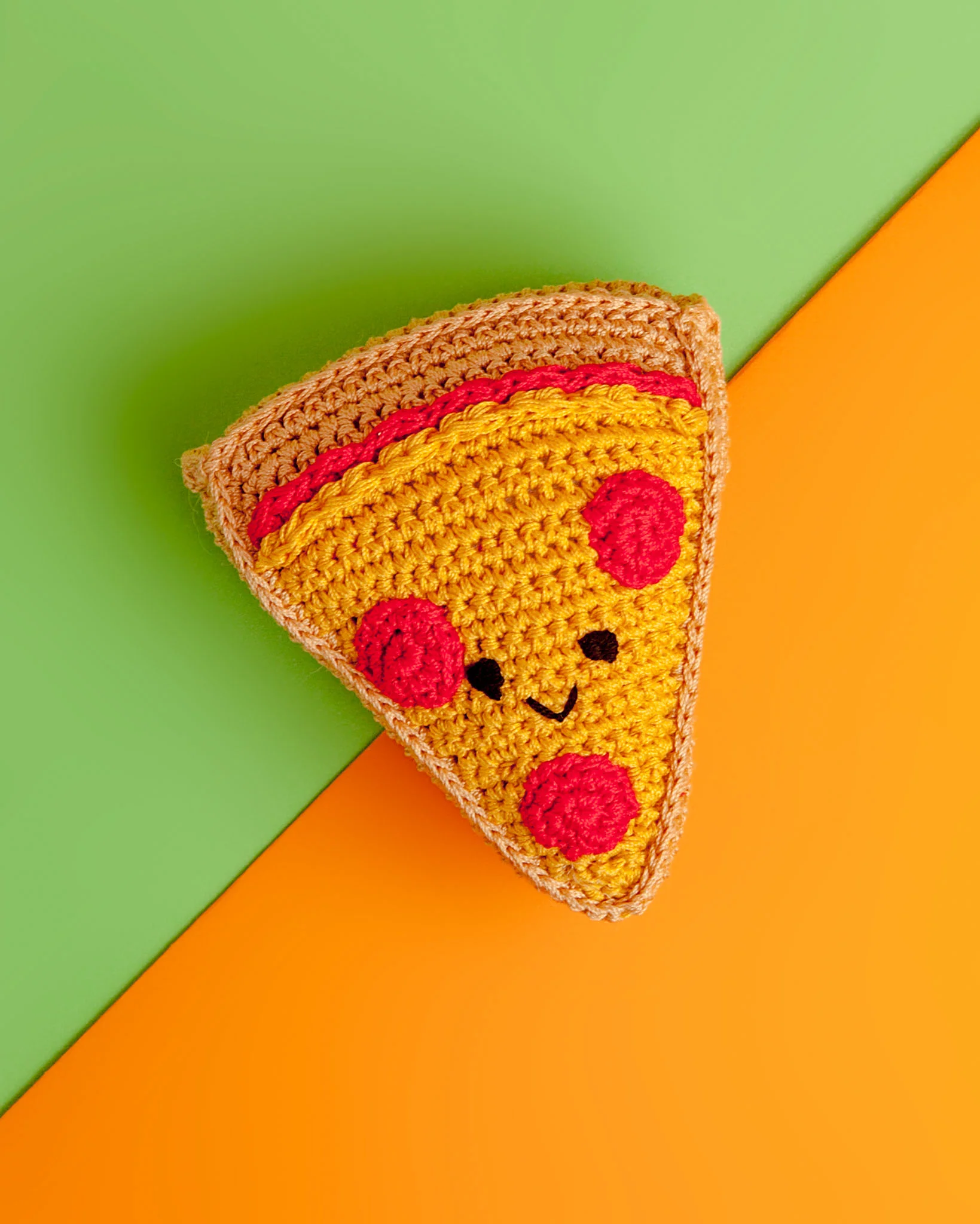 Pizza Organic Knit Dog Toy