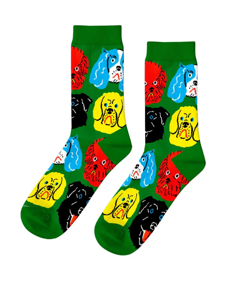 Kristina Micotti Dogs Crew Socks (Mens 7-12)