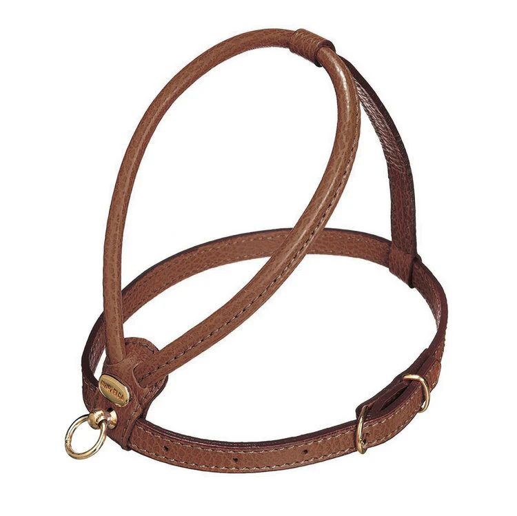 Italian Rolled Leather Dog Collar in Brown - Image 5