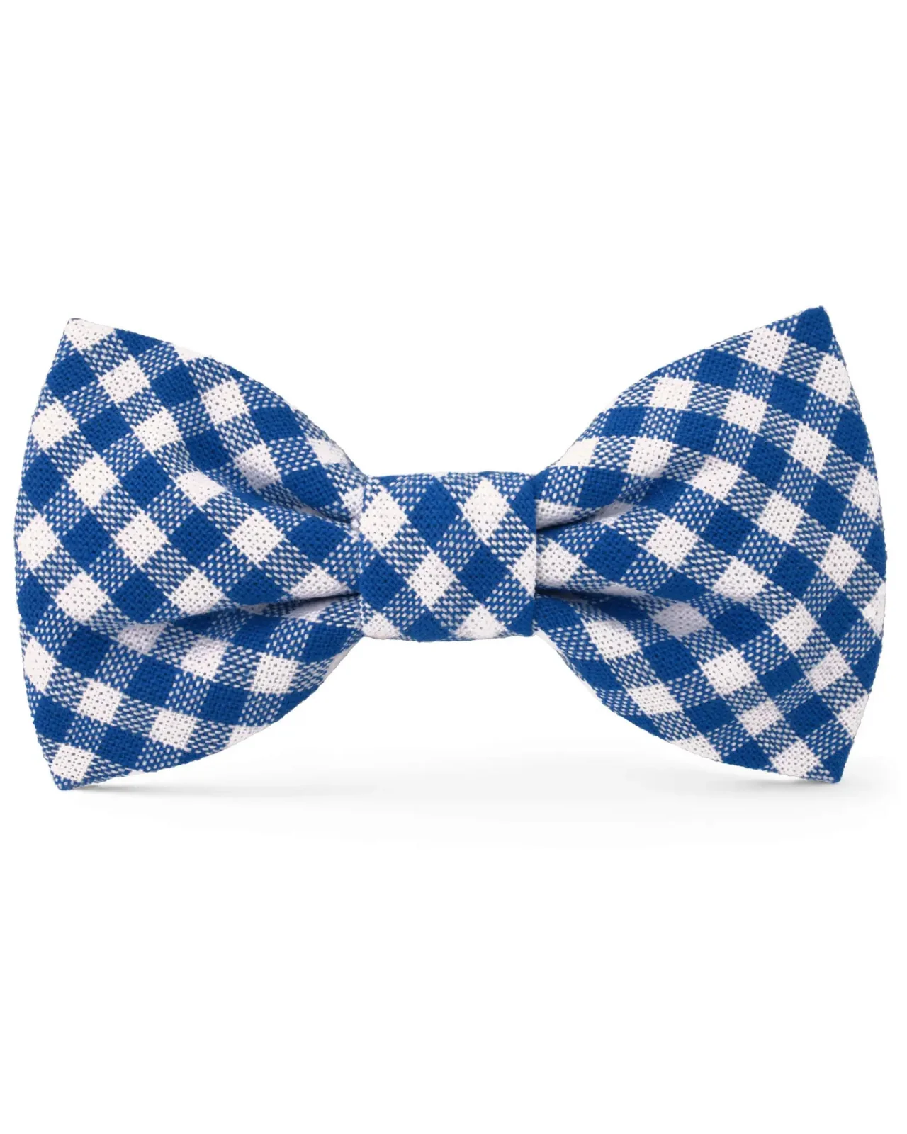Lake Blue Gingham Dog Bow Tie - Image 2