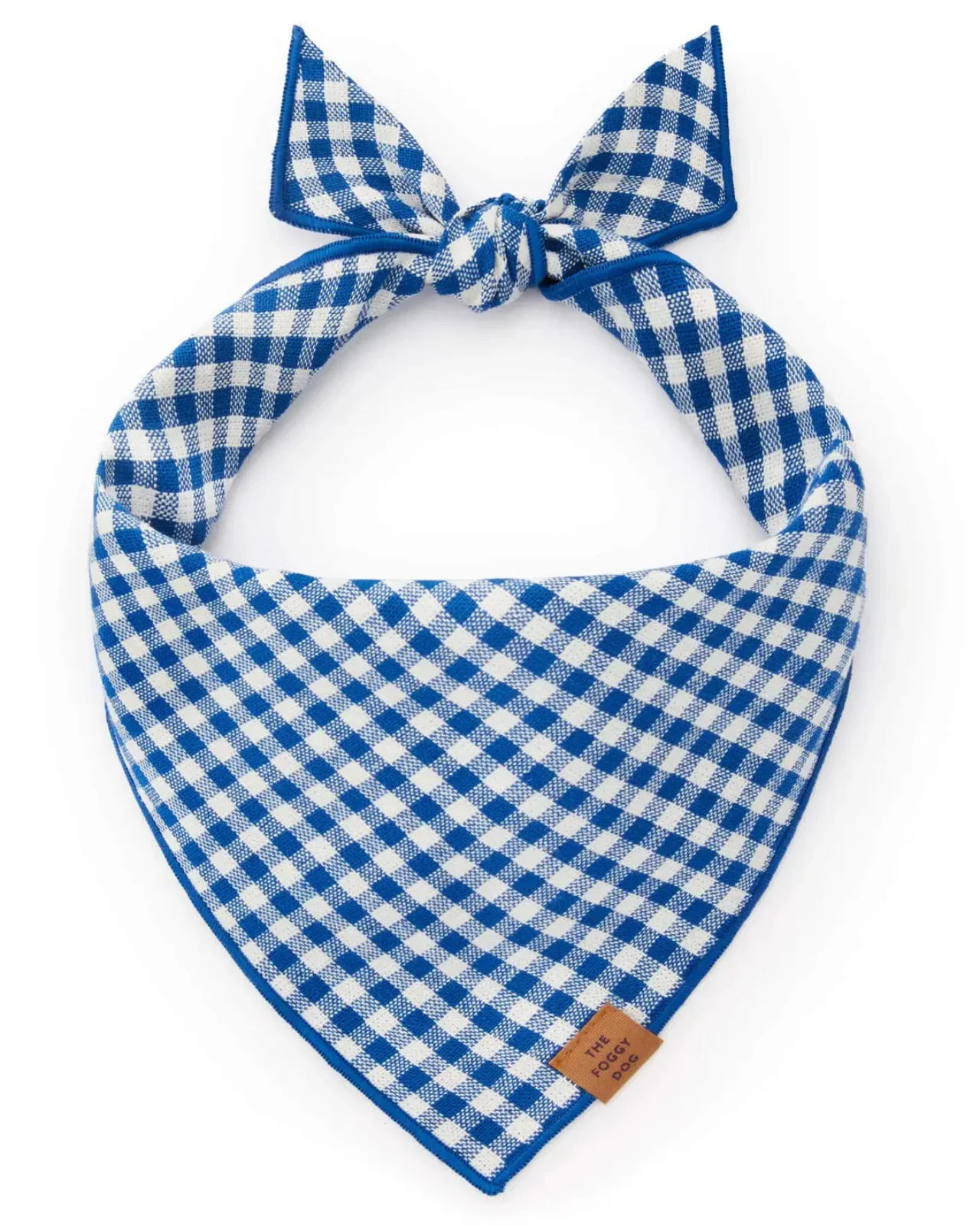 Lake Blue Gingham Dog Bandana - Image 2
