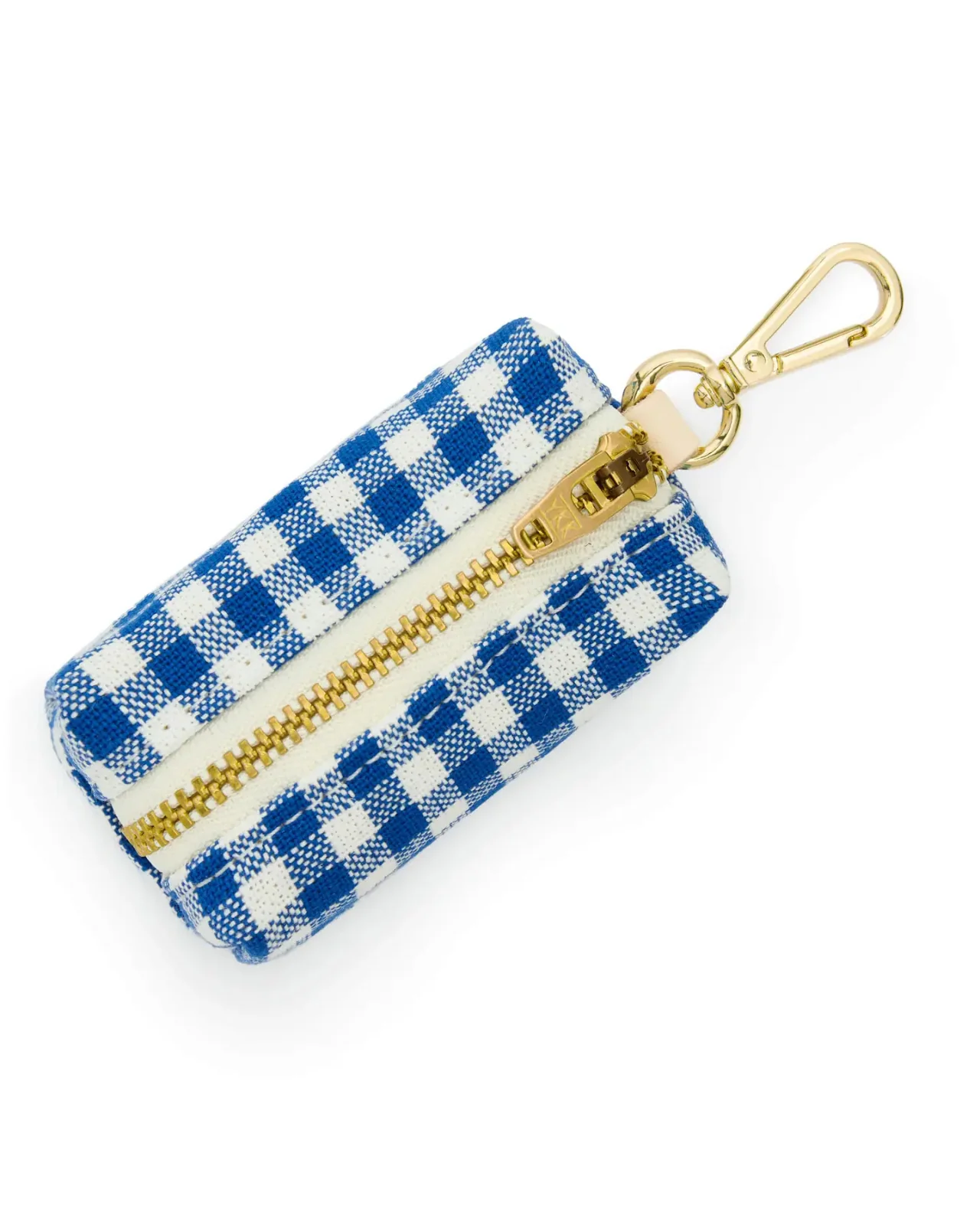 Lake Blue Gingham Waste Dog Bag Holder - Image 2