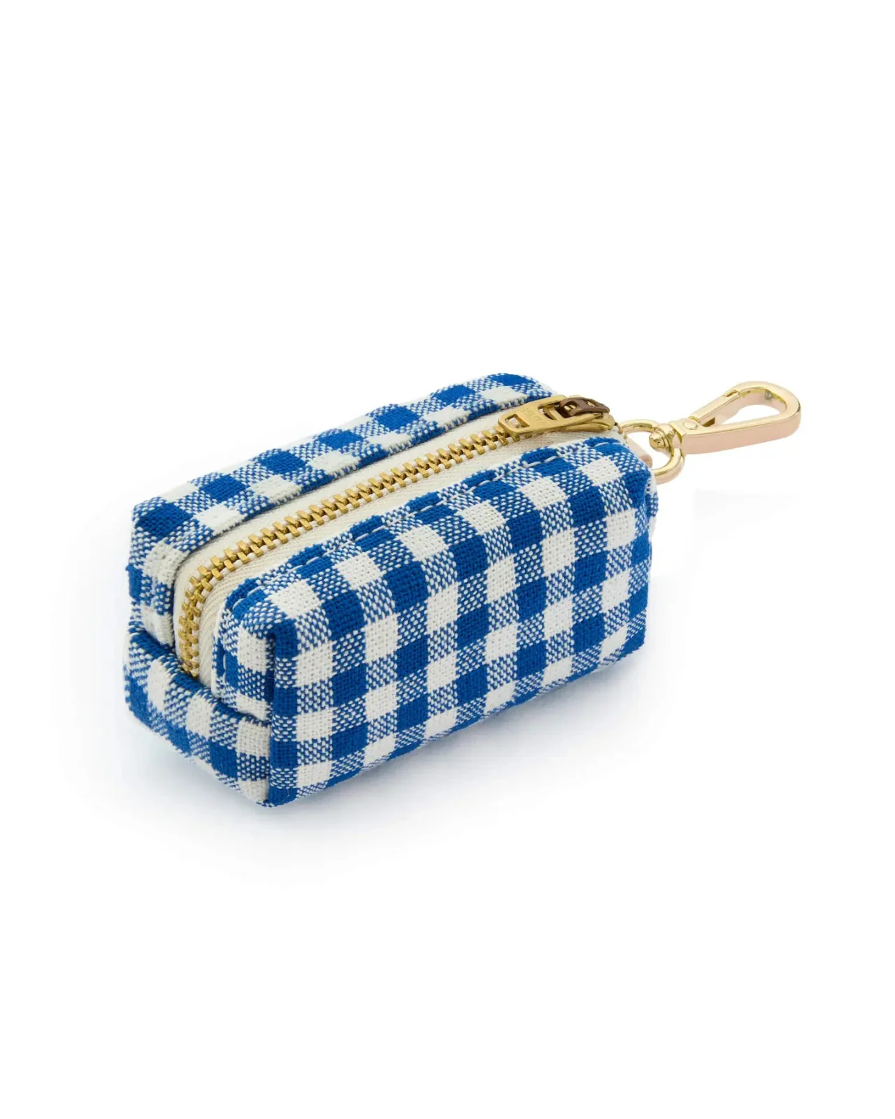Lake Blue Gingham Waste Dog Bag Holder - Image 3