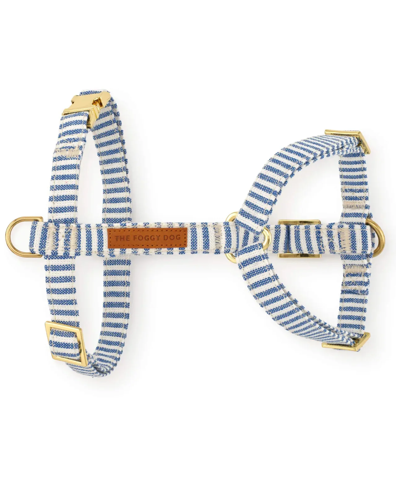 Lake Blue Stripe Dog Harness - Image 2
