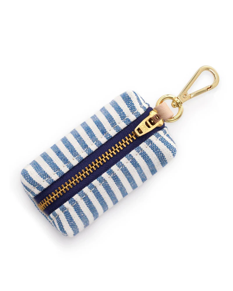 Lake Blue Stripe Poop Bag Dispenser (Made in the USA) - Image 2